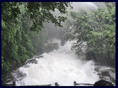 Performance of falling bridge accident at waterfall in Venezuela, Windows of the World.